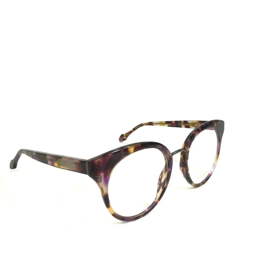Philosopheyes Eyeglasses Frames PHP-966 0117 Brown Purple Tortoise 49-21-140